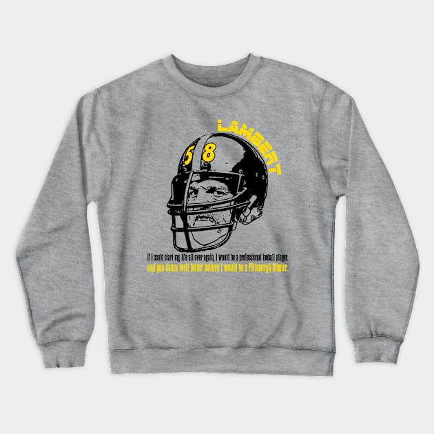 Lambert, badass Pittsburgh LB Crewneck Sweatshirt by MarcusCreative